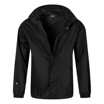 Black - Side - Minoti Mens Respect Packaway Waterproof Jacket