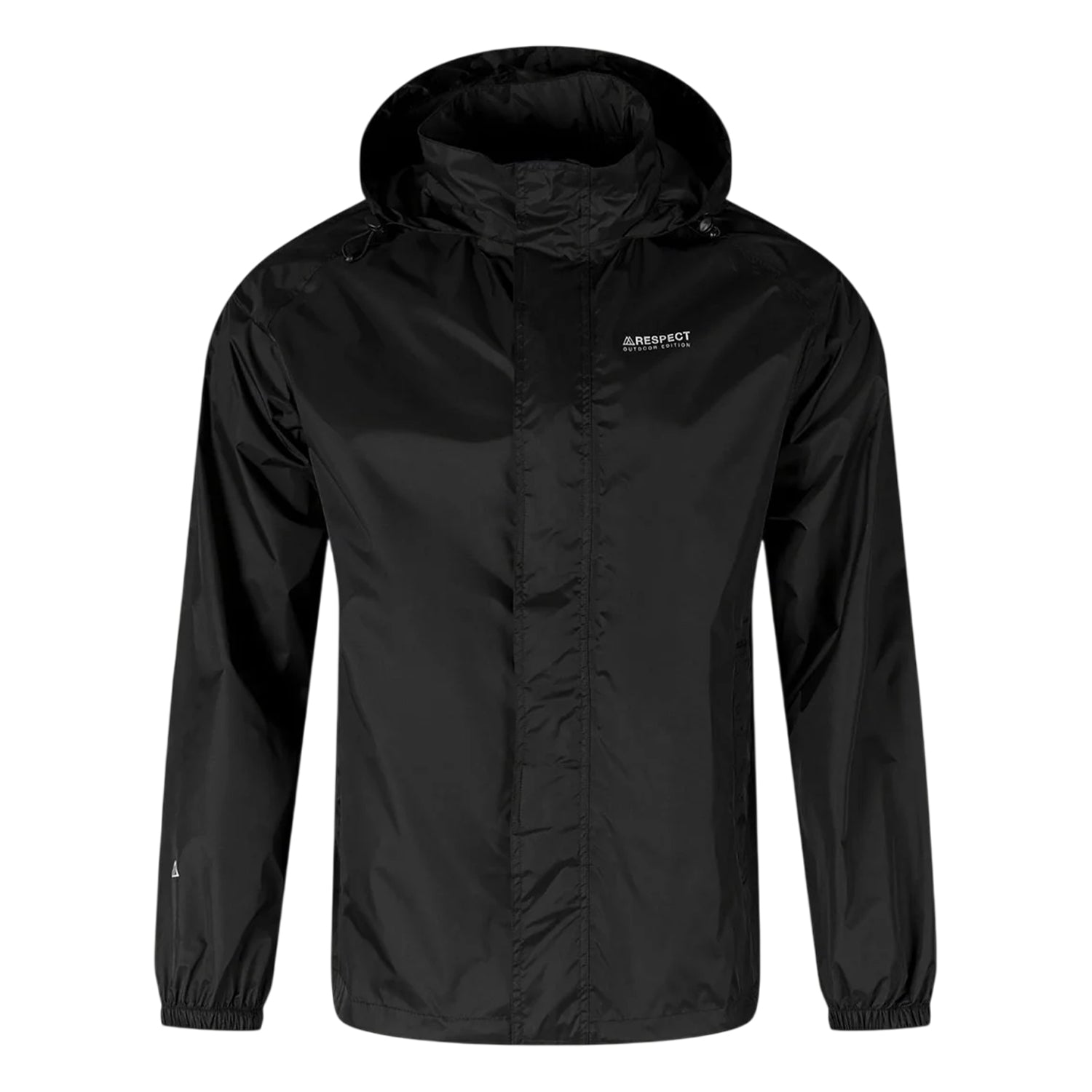 Black - Front - Minoti Mens Respect Packaway Waterproof Jacket