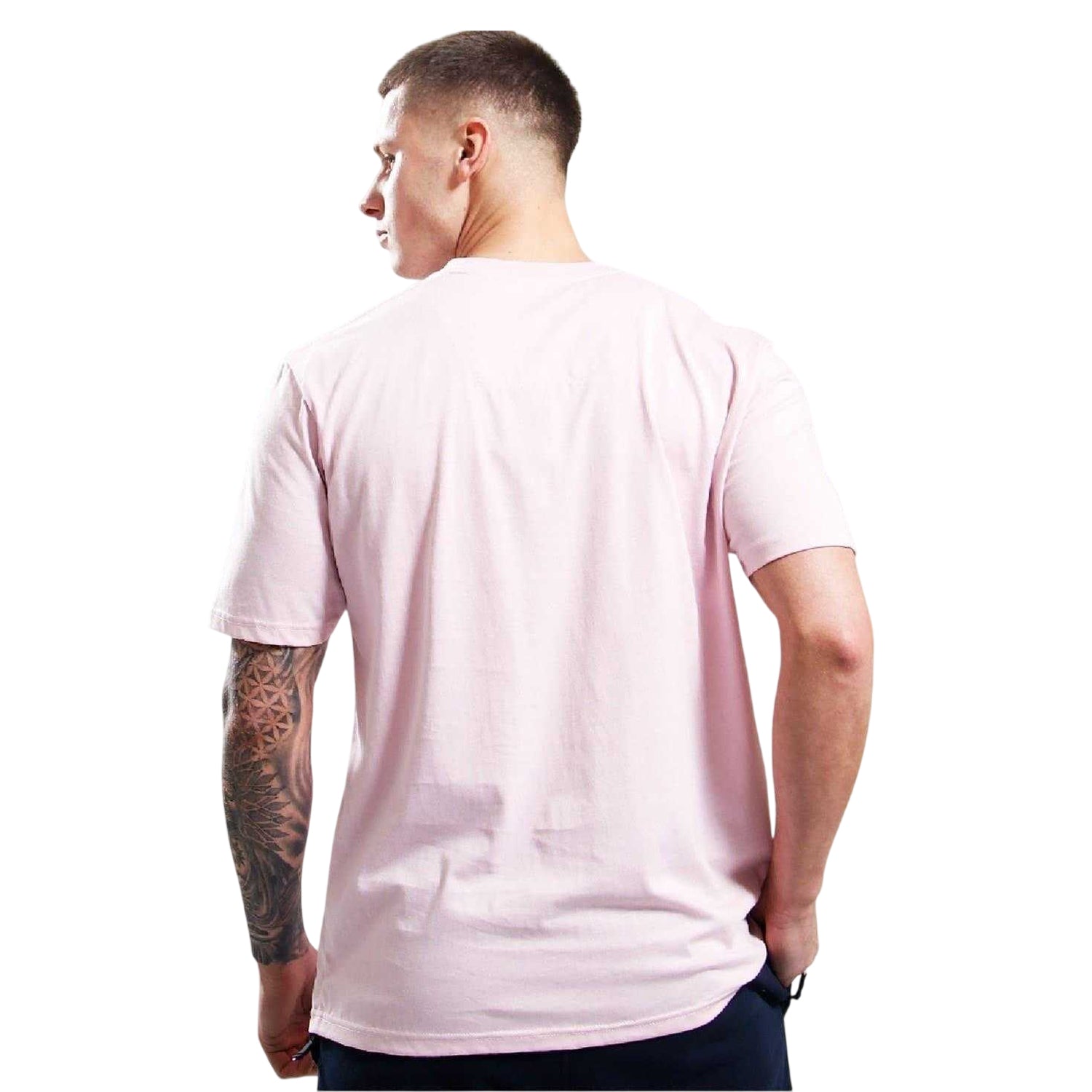 Pink - Back - Marshall Artist Mens Box Logo Crew Neck T-Shirt