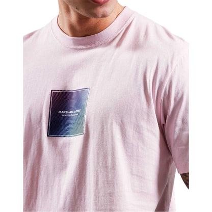 Pink - Side - Marshall Artist Mens Box Logo Crew Neck T-Shirt
