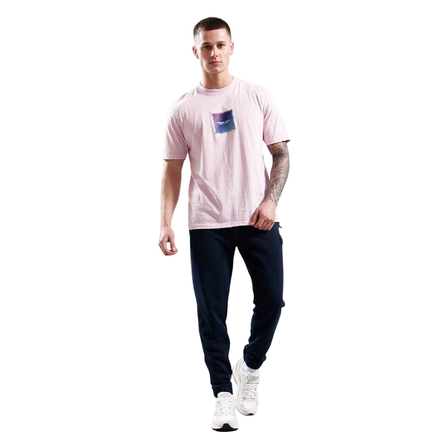 Pink - Lifestyle - Marshall Artist Mens Box Logo Crew Neck T-Shirt