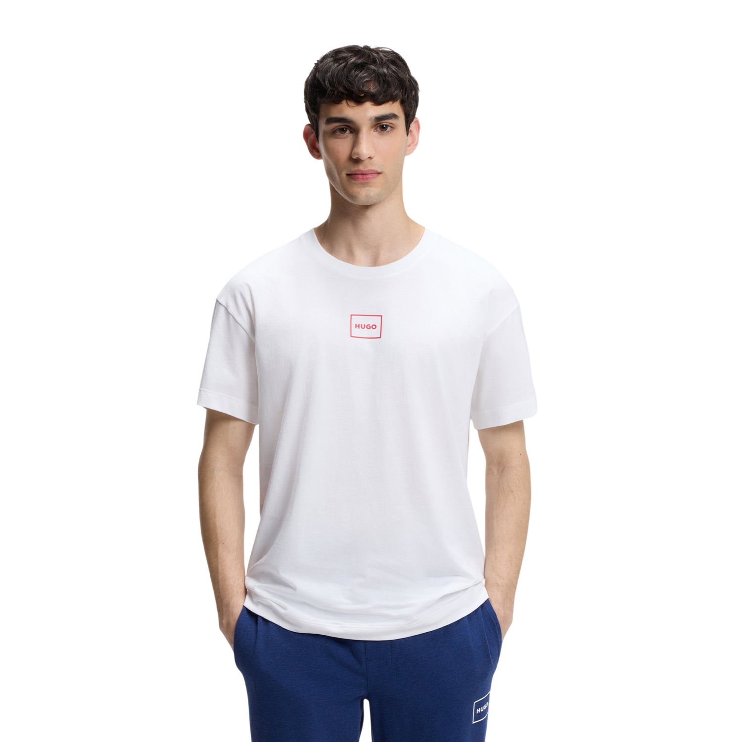 White - Side - Hugo Boss Mens Relaxed Fit T-Shirt
