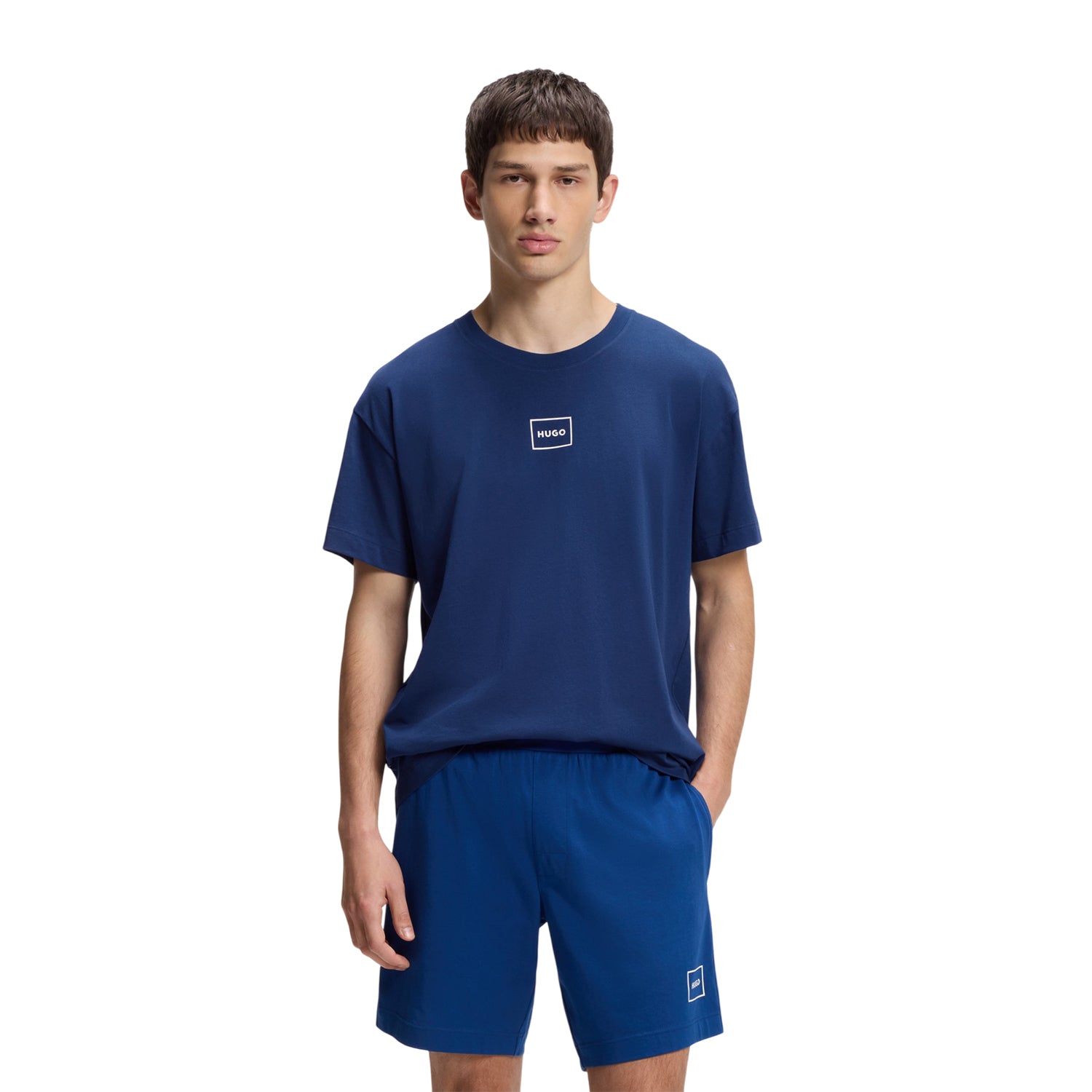 Medium Blue - Side - Hugo Boss Mens Relaxed Fit T-Shirt