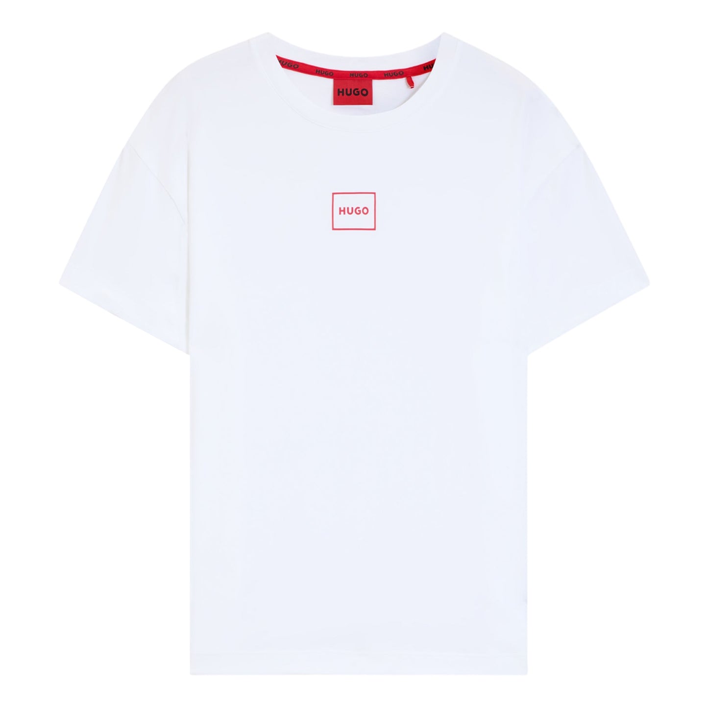 White - Front - Hugo Boss Mens Relaxed Fit T-Shirt