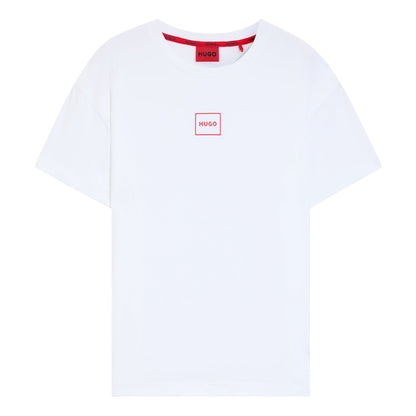 White - Front - Hugo Boss Mens Relaxed Fit T-Shirt