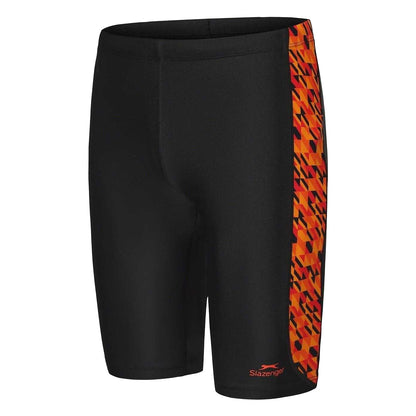 Black-Red - Side - Slazenger Mens Swim Shorts