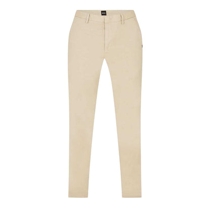 Light Beige - Front - Boss Mens Kaito Chinos