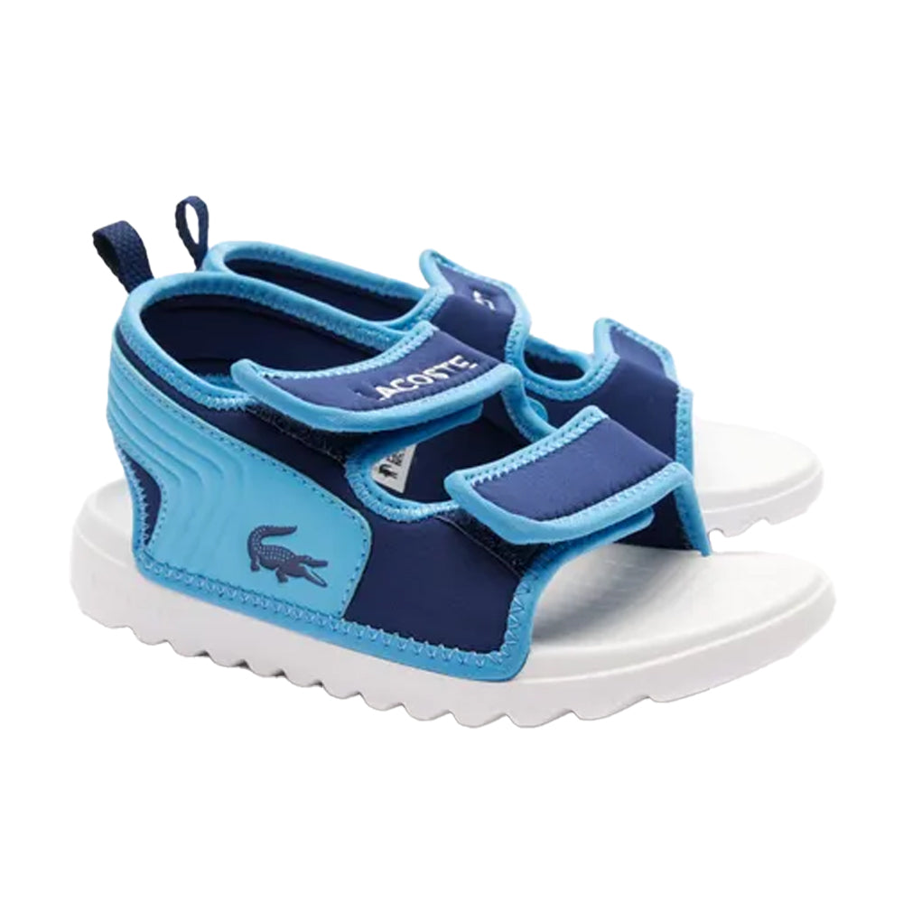 Blue-White - Front - Lacoste Childrens-Kids Surukids Sandals