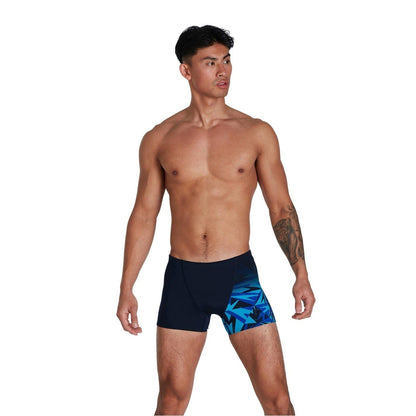 Black-Blue - Side - Speedo Mens Hyper Boom Swim Shorts