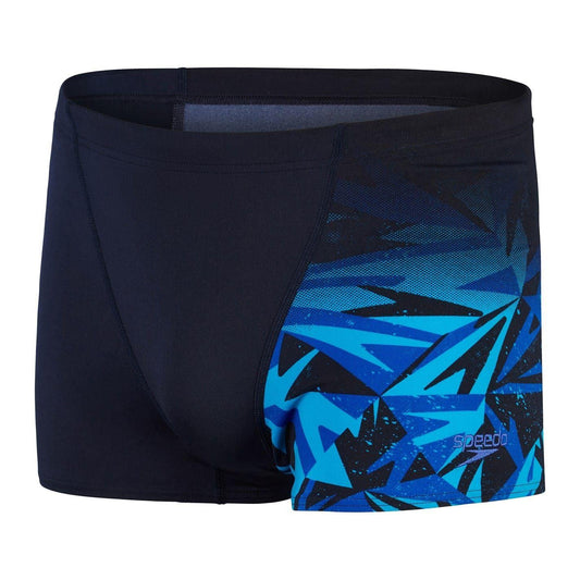 Black-Blue - Front - Speedo Mens Hyper Boom Swim Shorts
