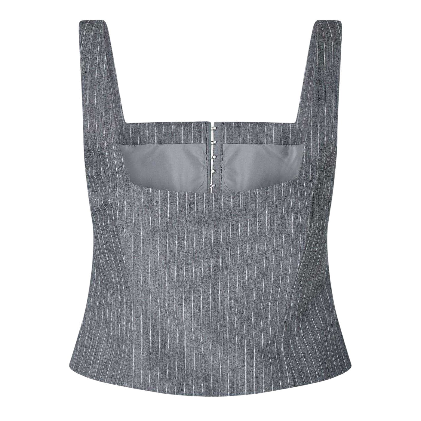 Folkstone - Back - Jack Wills Womens-Ladies Pinstripe Square Neck Sleeveless Blouse