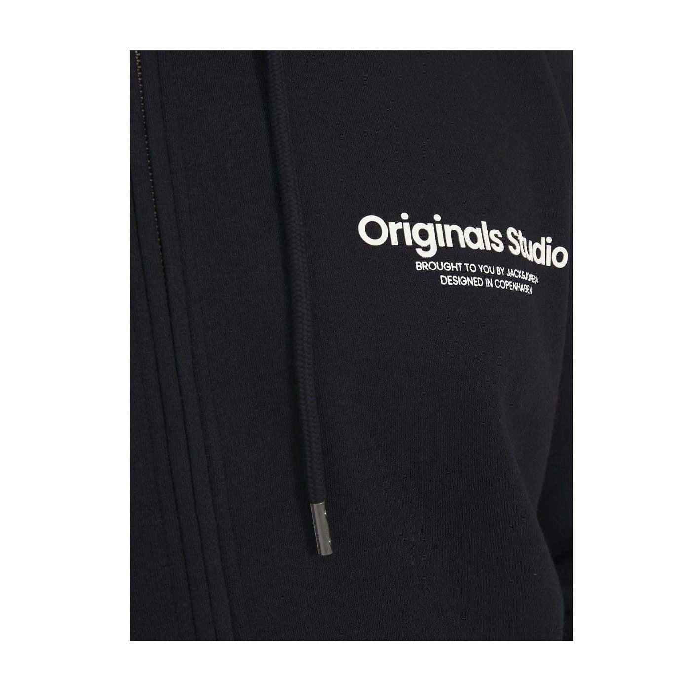 Black - Side - Jack And Jones Mens Vester Full Zip Hoodie