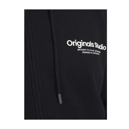 Black - Side - Jack And Jones Mens Vester Full Zip Hoodie