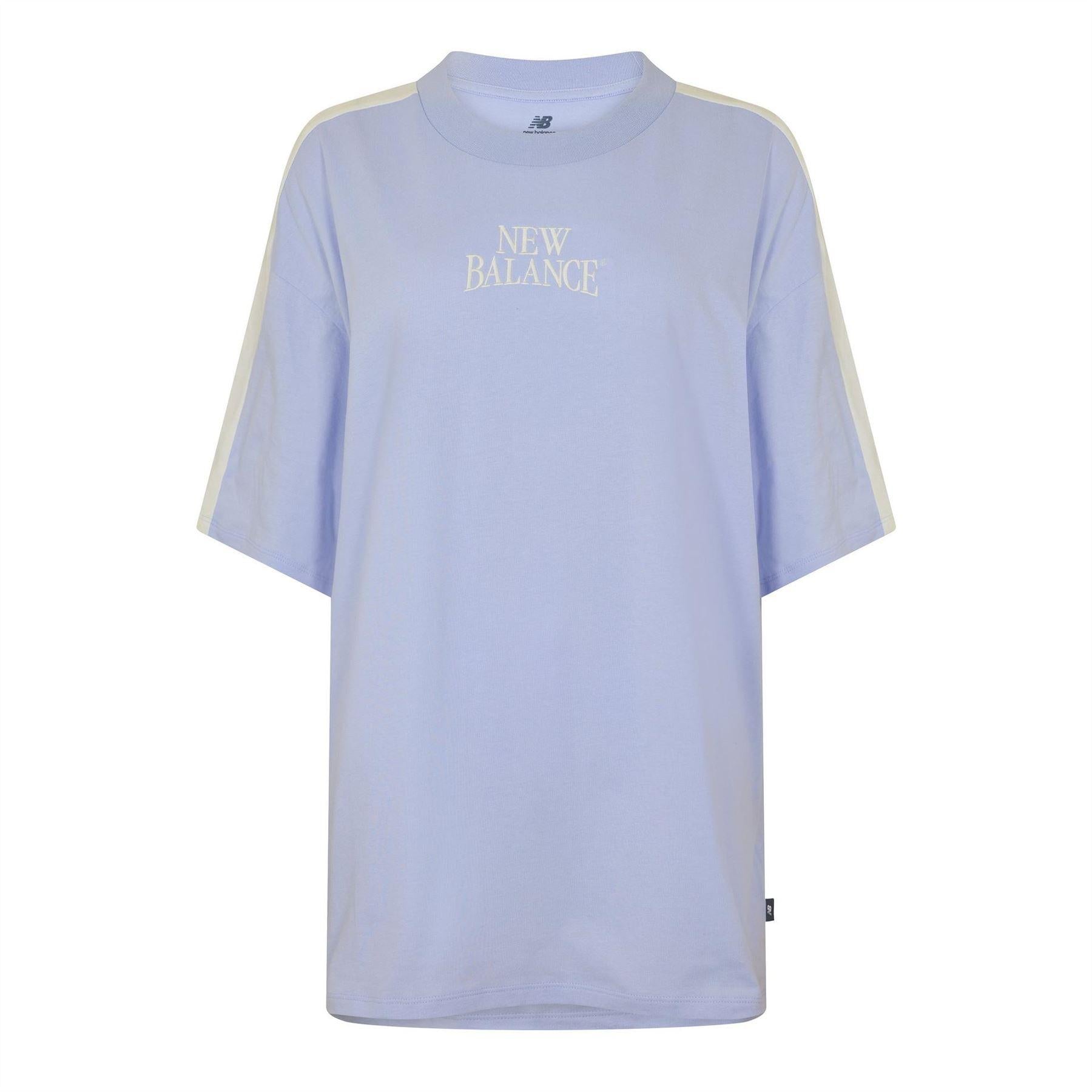 Lilac - Front - New Balance Womens-Ladies Heritage Oversized T-Shirt