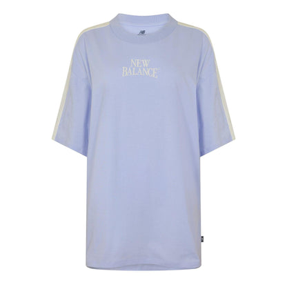 Lilac - Front - New Balance Womens-Ladies Heritage Oversized T-Shirt