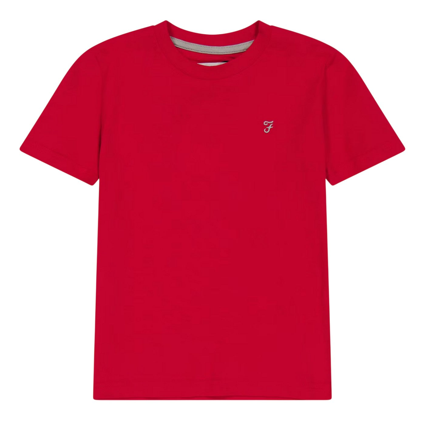 Red - Front - Farah Childrens-Kids Denny Crew Neck T-Shirt