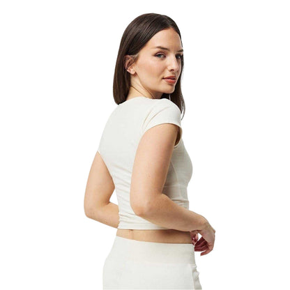 White - Back - Jack Wills Womens-Ladies Watermelon Slim Crop T-Shirt