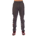 Grey - Front - Mercier Mens Badge Cargo Trousers
