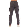 Grey - Back - Mercier Mens Badge Cargo Trousers