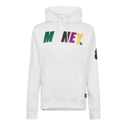 White - Front - Money Mens Satin Long-Sleeved Hoodie