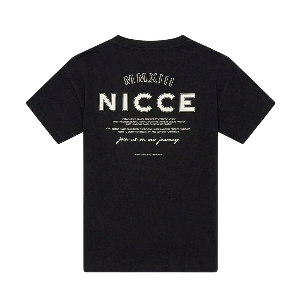 Black - Back - Nicce Mens Crew Neck Oversized T-Shirt