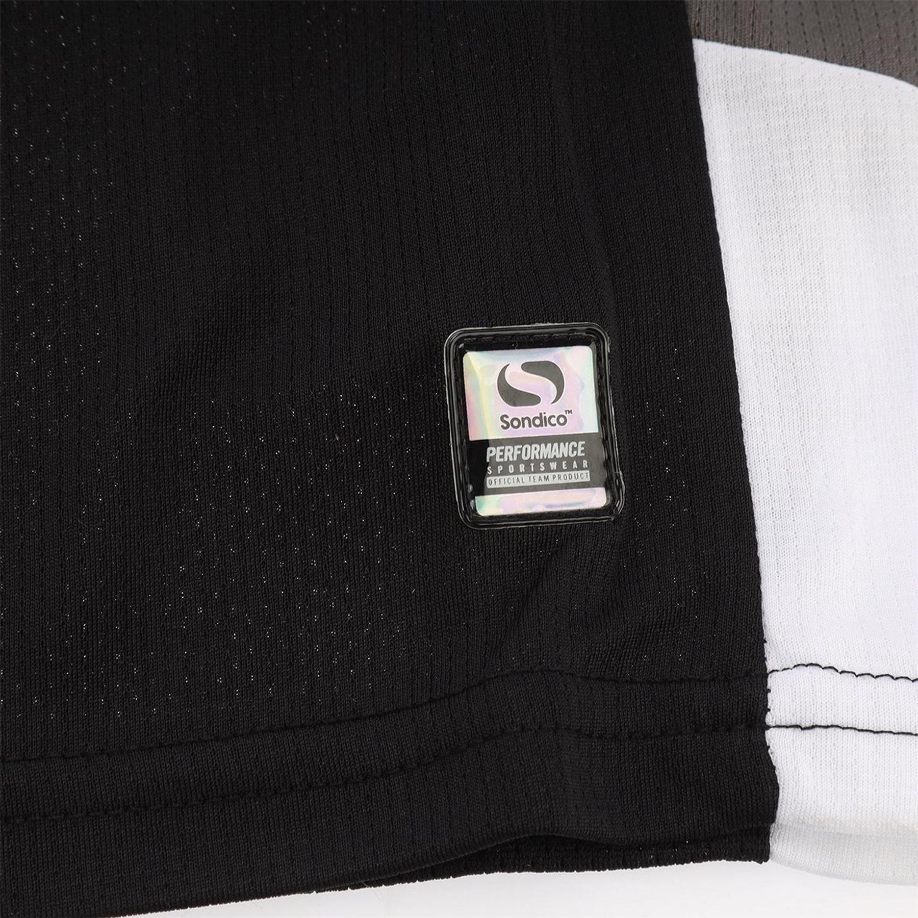 Black - Back - Sondico Boys Football Jersey