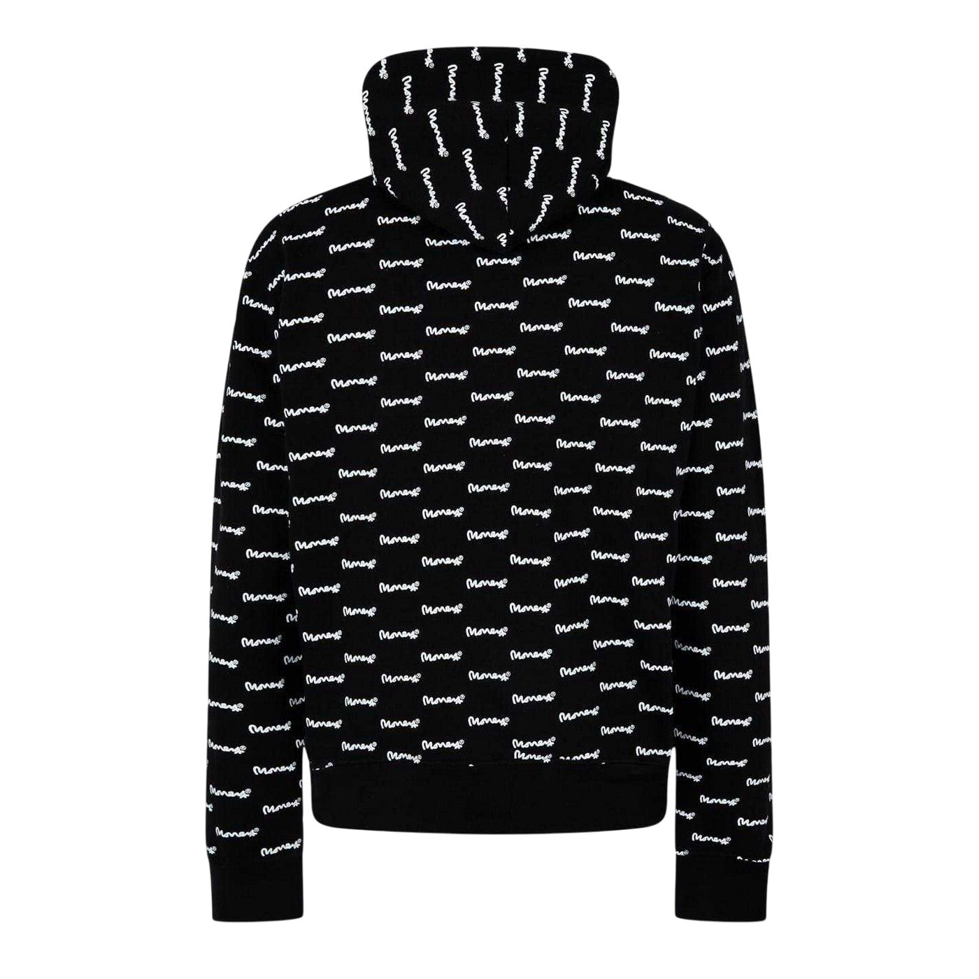 Black - Back - Money Mens All Over Logo Hoodie