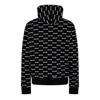 Black - Back - Money Mens All Over Logo Hoodie