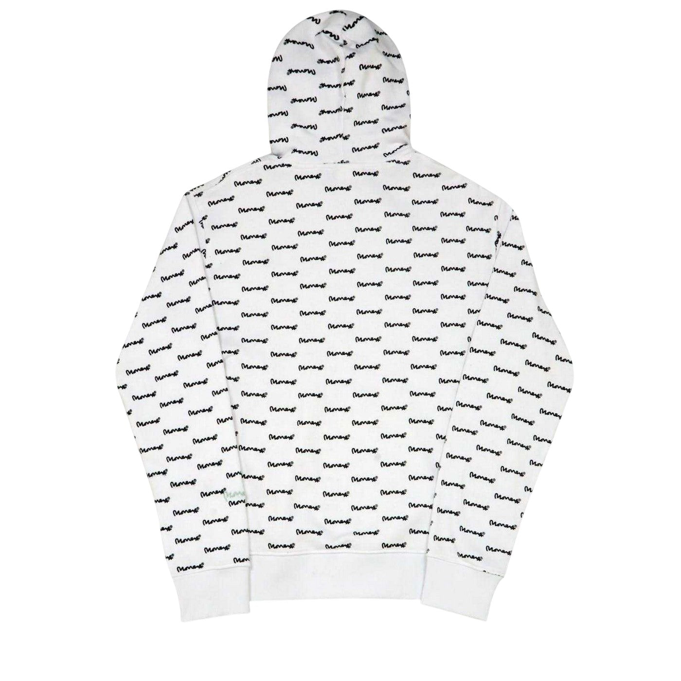 White - Back - Money Mens All Over Logo Hoodie
