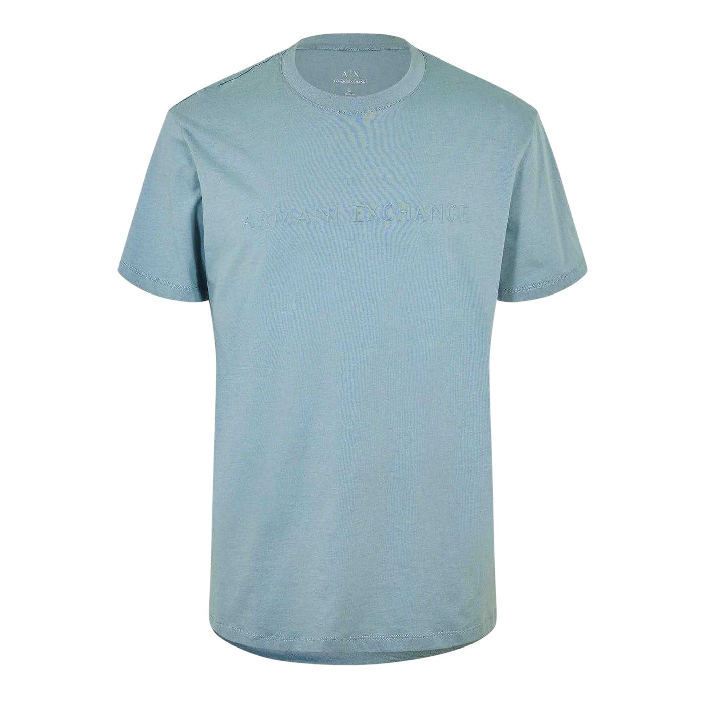 Lead - Front - Armani Exchange Mens Embossed T-Shirt