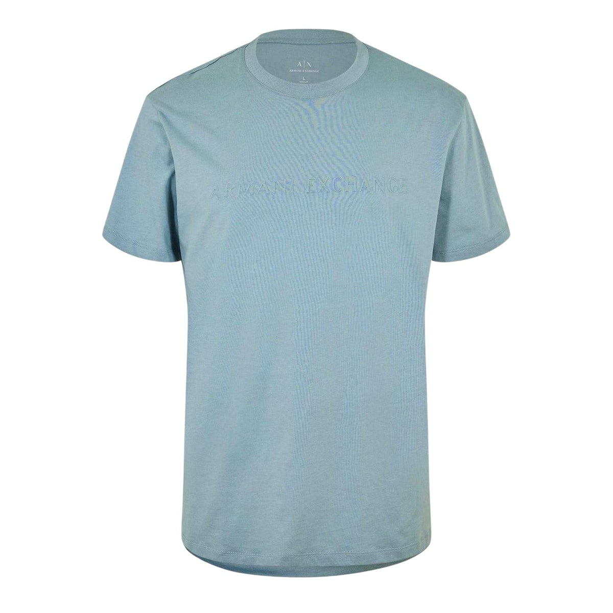 Lead - Front - Armani Exchange Mens Embossed T-Shirt