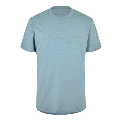 Lead - Front - Armani Exchange Mens Embossed T-Shirt