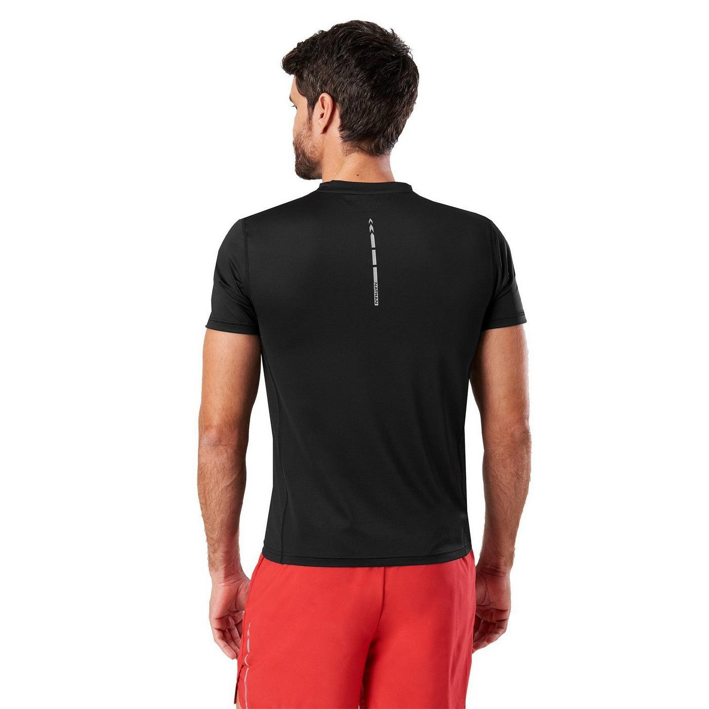 Black - Back - Nathan Mens Qualifier Crew Neck Slim T-Shirt