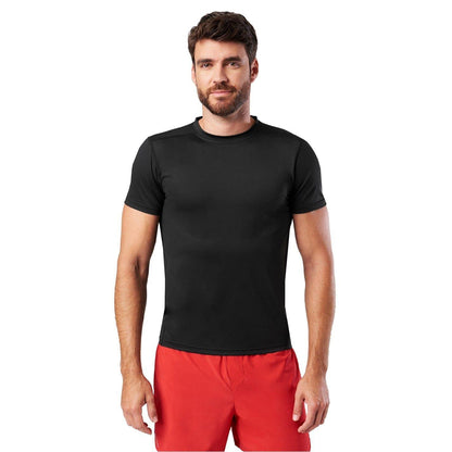 Black - Front - Nathan Mens Qualifier Crew Neck Slim T-Shirt