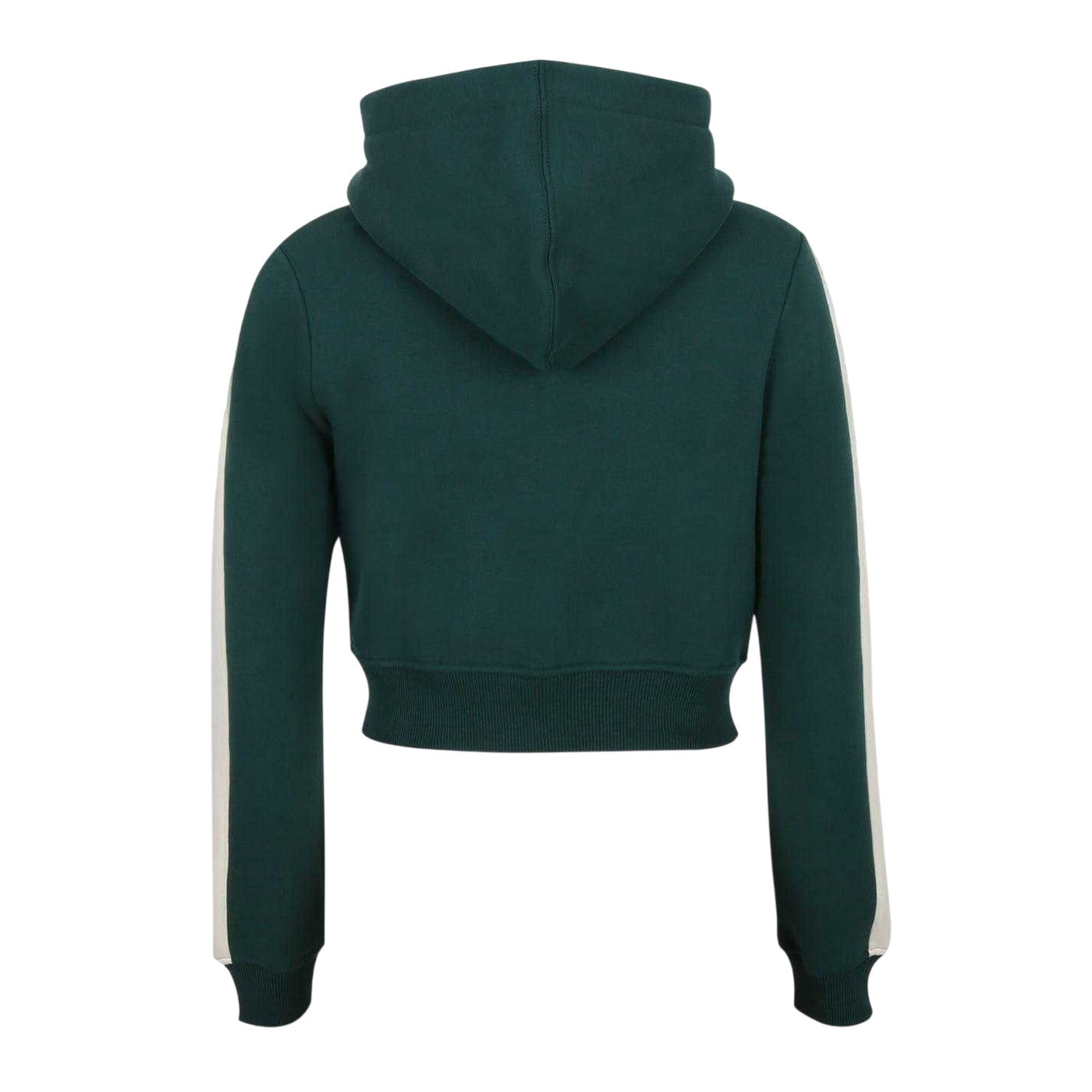 Green-White - Back - Jack Wills Womens-Ladies Script Cropped Full Zip Hoodie