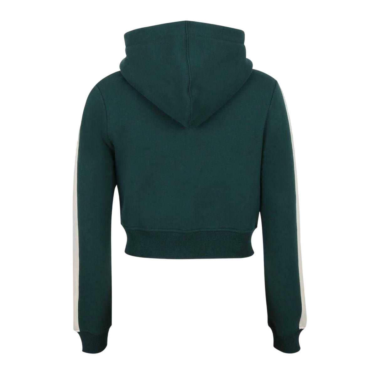 Green-White - Back - Jack Wills Womens-Ladies Script Cropped Full Zip Hoodie