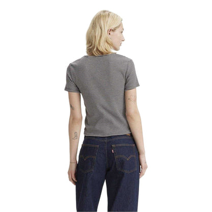 Vanilla - Back - Levis Womens-Ladies Striped T-Shirt