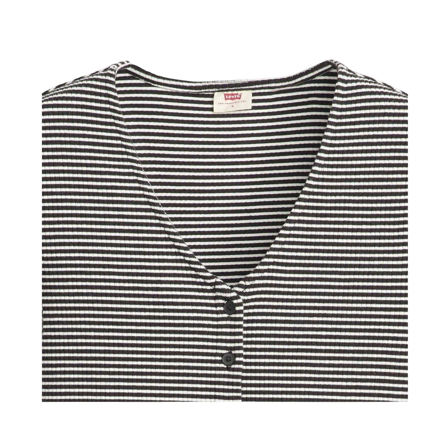 Vanilla - Side - Levis Womens-Ladies Striped T-Shirt