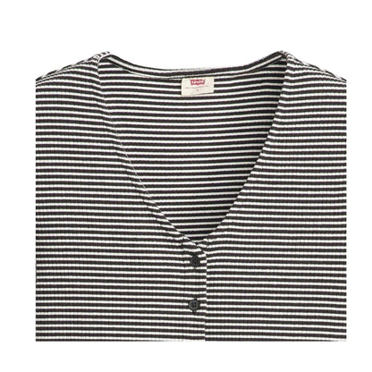 Vanilla - Side - Levis Womens-Ladies Striped T-Shirt