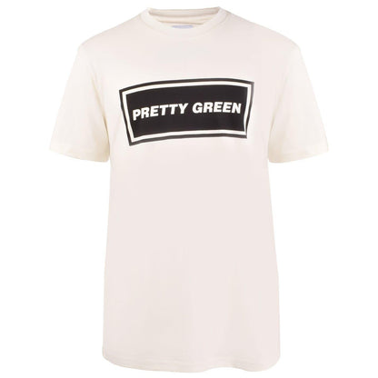 White - Front - Pretty Green Mens Iconic T-Shirt