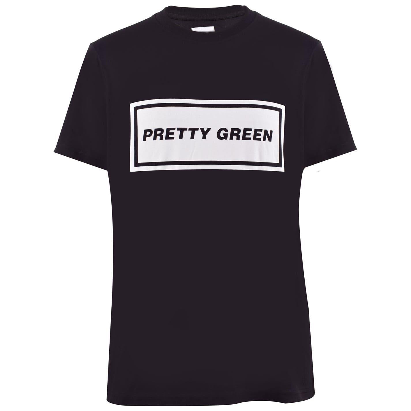 Black - Front - Pretty Green Mens Iconic T-Shirt