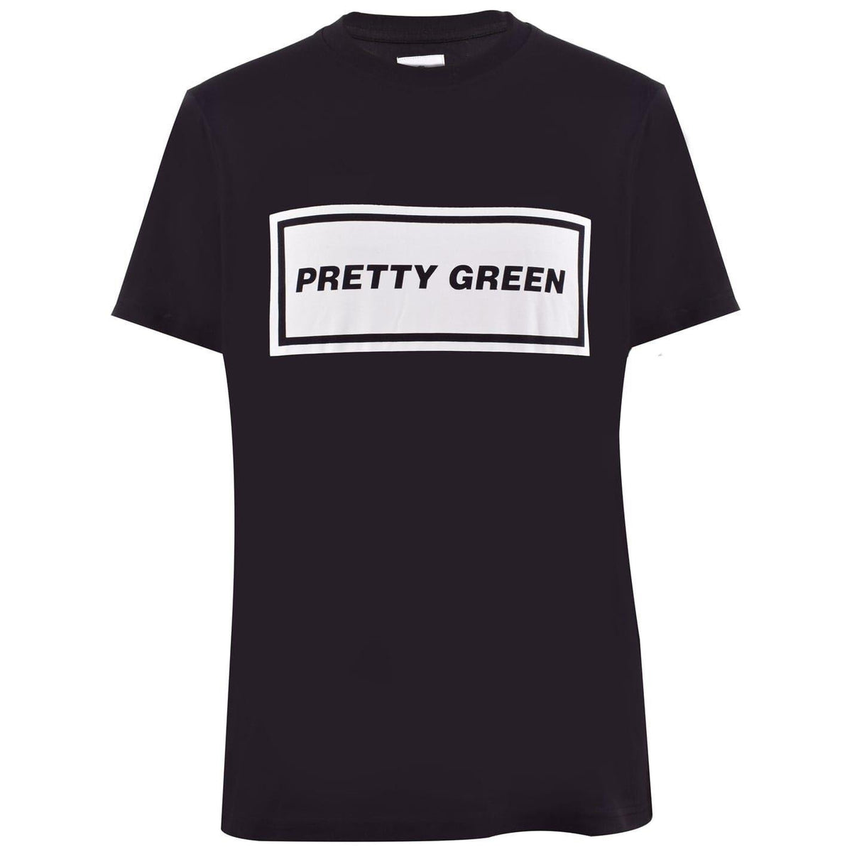 Black - Front - Pretty Green Mens Iconic T-Shirt