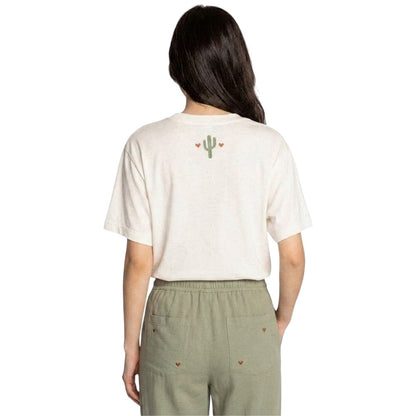 Off White - Back - PJ Salvage Womens-Ladies Cotton Blend Relaxed Fit Half-Sleeved T-Shirt