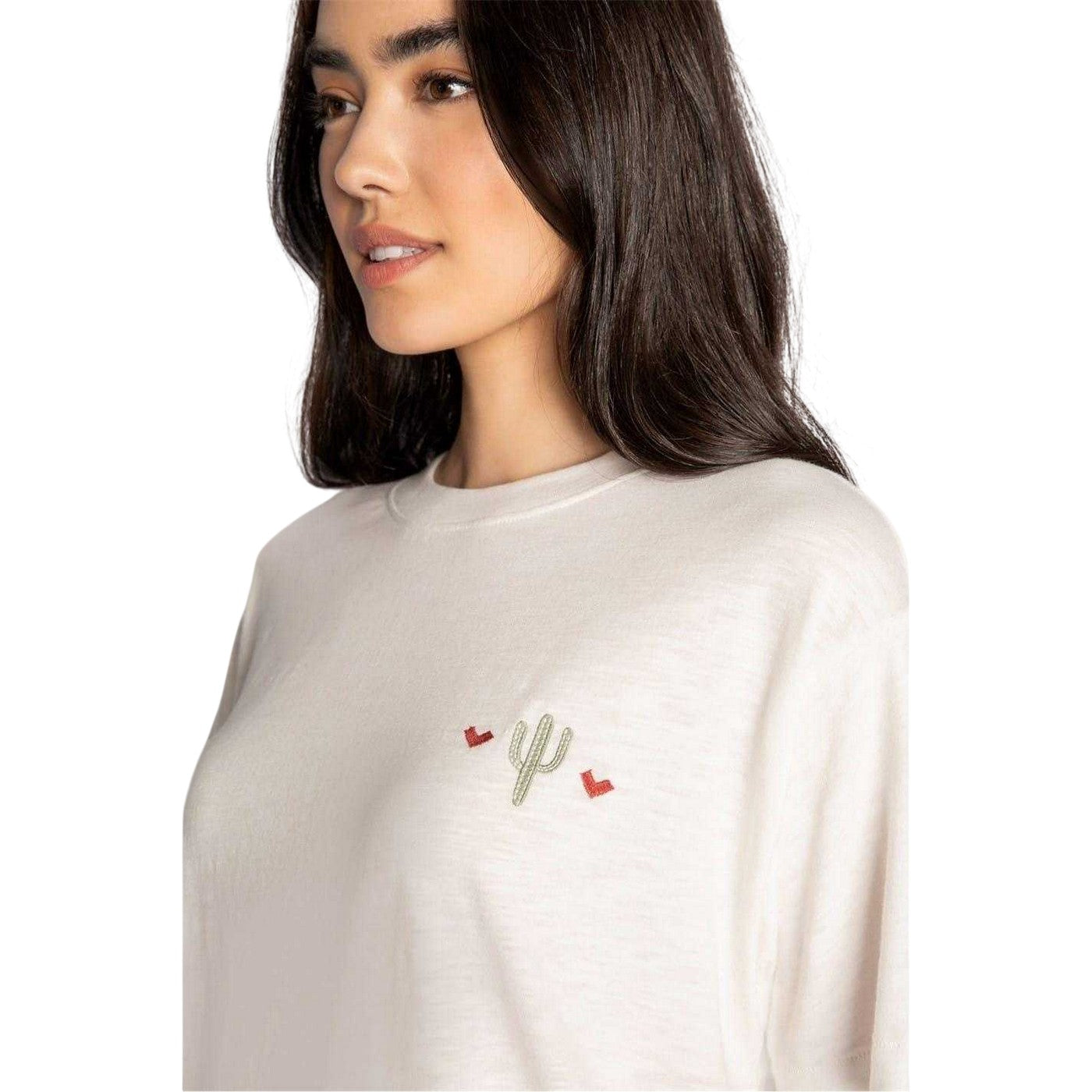 Off White - Lifestyle - PJ Salvage Womens-Ladies Cotton Blend Relaxed Fit Half-Sleeved T-Shirt
