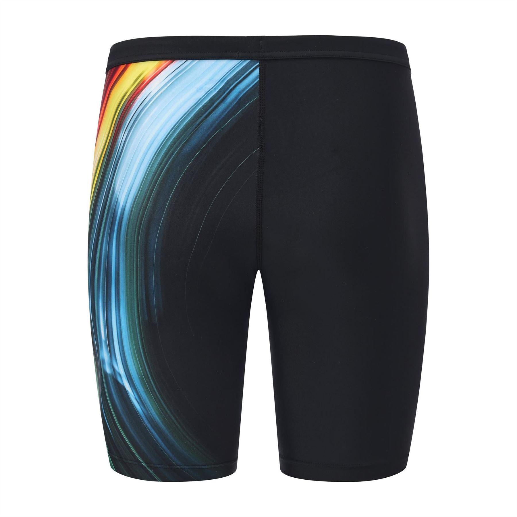 Light-Black - Back - Slazenger Mens Splice Fitted Swimwear