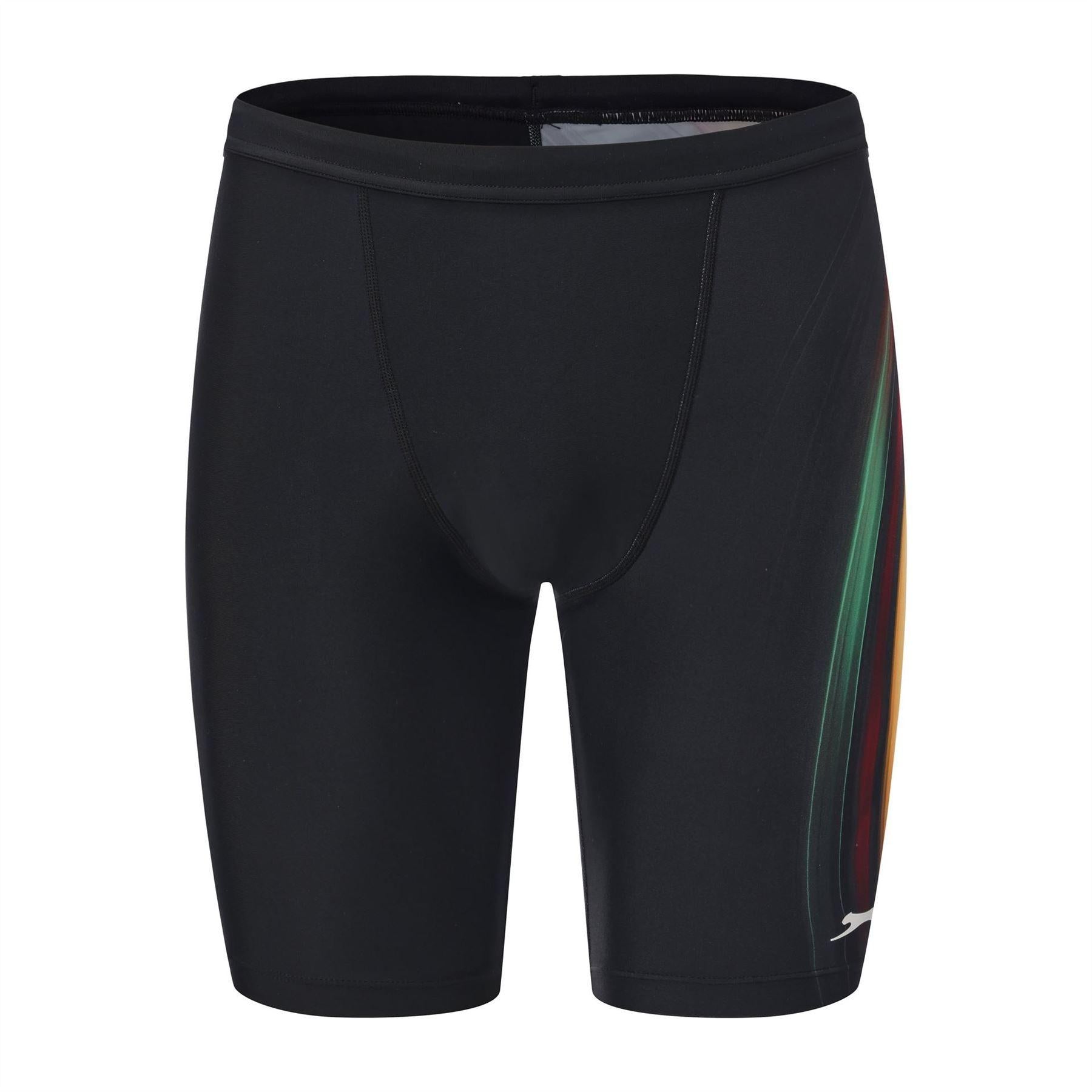 Light-Black - Front - Slazenger Mens Splice Fitted Swimwear