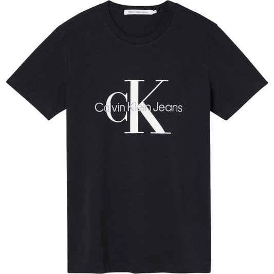Black - Front - Calvin Klein Mens Monogram T-Shirt