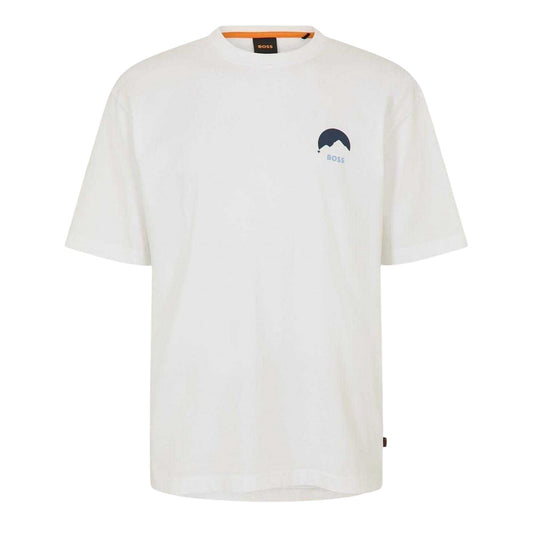 White - Front - Boss Mens HBO Move Regular T-Shirt