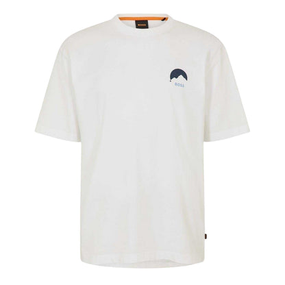 White - Front - Boss Mens HBO Move Regular T-Shirt
