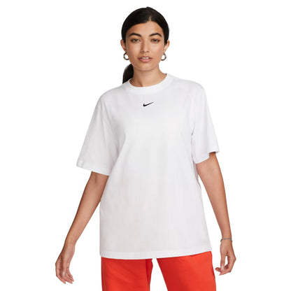 White-Black - Front - Nike Womens-Ladies Oversized T-Shirt
